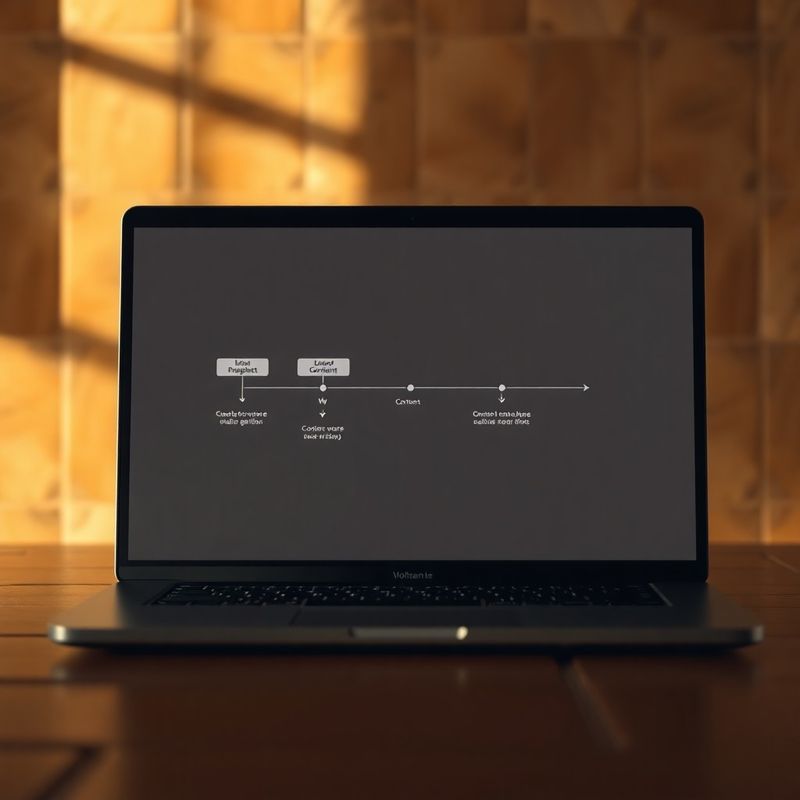 Diagrama de pipeline de contenido en pantalla mostrando estados de flujo